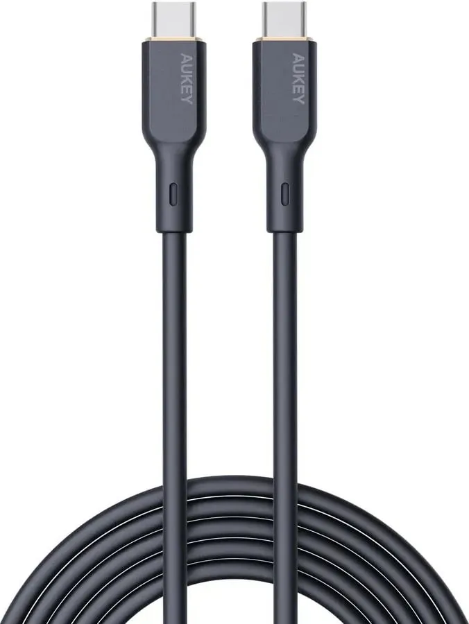 Kabllo Aukey, USB C / USB C, 1 m, e zezë - 4
