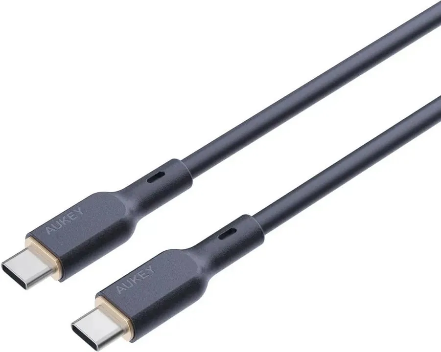 Kabllo Aukey, USB C / USB C, 1 m, e zezë - 5