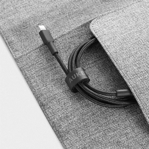 Kabllo Aukey, Lightning / USB C, 1.2 m, e zezë - 2