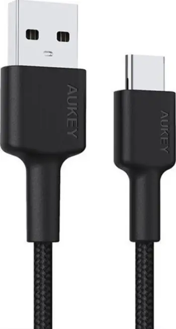 Kabllo Aukey, USB-A / USB C, 1 m, e zezë