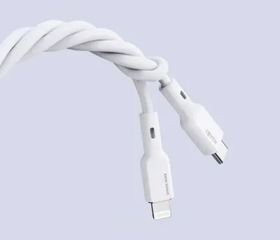 Kabllo Aukey, Lightning / USB C, 1.8 m, e bardhë, e zezë - 4