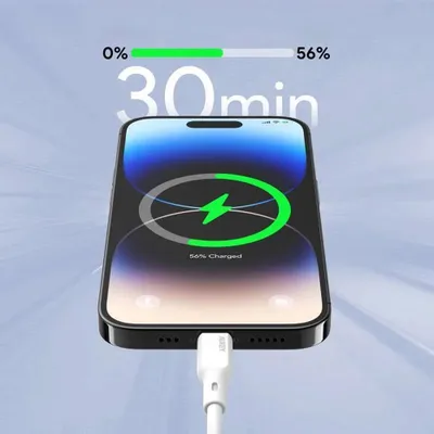Kabllo Aukey, Lightning / USB C, 1.8 m, e bardhë, e zezë - 7
