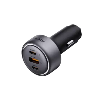 Aksesorë për telefon Aukey Pathfinder / 66W 3-Port Car Charger – Zezë