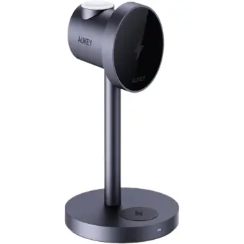 Aksesorë për telefon AUKEY LC-MC311 – 3-in-1 Wireless Charging Stand / Holder – Zezë