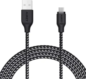 Kabllo USB-A në MicroUSB AUKEY CB-AM2, 2m, 12W, Bardhë
