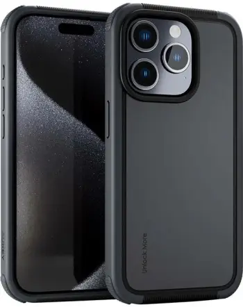 Mbështjellës Aukey PC-UG10C për iPhone 15 Pro, gri e errët
