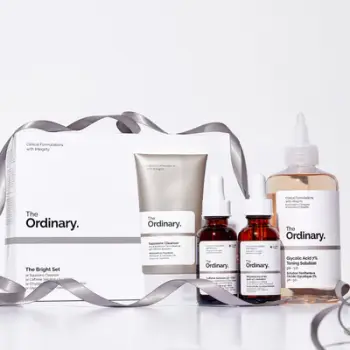 Set The Ordinary The Bright Set, Pastrues Squalene, 50ml, Tonik Glycolic Acid 7%, 100ml + Serum Ethylated Ascorbic Acid 15%, 30ml + Serum për sy Caffeine Solution 5% + EGCG, 30ml