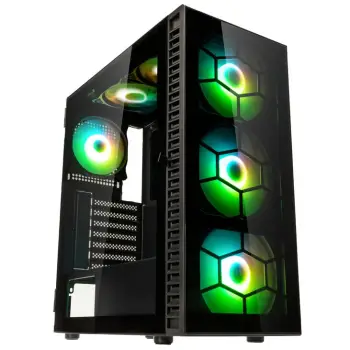 Kasë Kolink Observatory HF Plus Glass ARGB Midi-Tower, e zezë