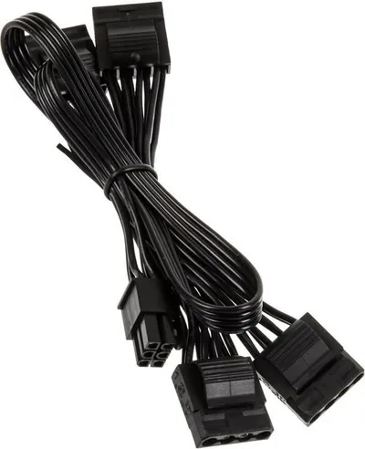 Kabllo Kolink Molex x4 në PCIe 6 pin, 0.75m, e zezë - 1