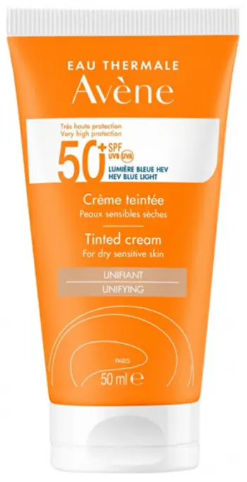 Krem për lëkurë të thatë Avène SPF 50+ (Tinted Cream), 50 ml