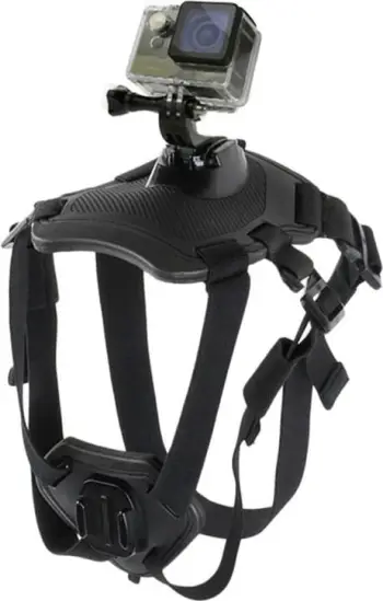 Rrip gjoksi për qen Puluz PU156 për kamera aksioni GoPro/Insta360/DJI, i zi