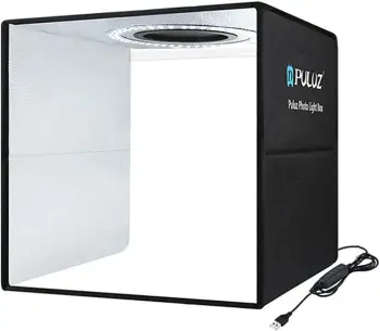 Tendë fotografike Puluz PU5032B, 30x30x30 cm, dritë LED, e bardhë