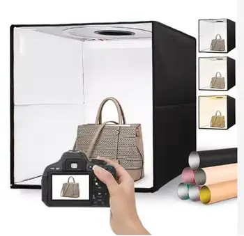 Kuti fotografike me drita Puluz LED KFP, për fotografi profesionale të produkteve