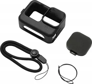 Mbulesë silikoni Puluz PU518B për GoPro HERO 9 10, set 3 në 1, e zezë