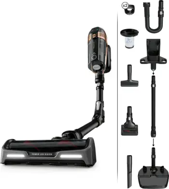 Fshesë me korrent pa kabllo Rowenta X-Force Flex 15.60 RH99F1, 0.9L, Li-Ion, e zezë/bronzi