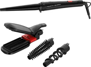 Multistyler flokësh Rowenta x Karl Lagerfeld CF422LF0 Infinite Looks, 9-në-1, veshje qeramike, e zezë