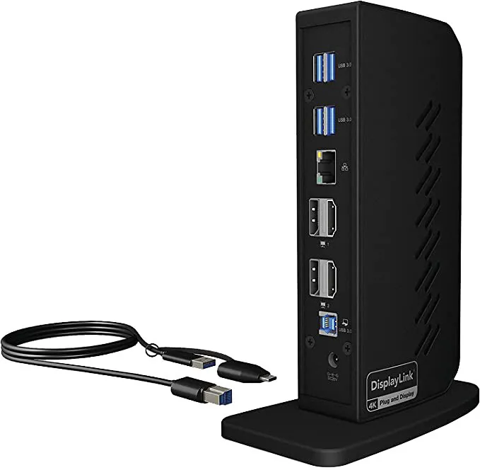 Docking station ICY BOX IB-DK2252AC DisplayLink me dalje video të dyfishta - 1