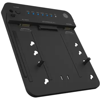 Aksesorë për Disqe ICY BOX për SSD/HDD / 2.5″ SATA & M.2 NVMe / USB 3.2 / 6.4cm – Zezë