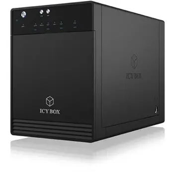 Kuti e jashtme për hard disk ICY BOX IB-3740-C31, 4 vende, USB Type-C, 10 Gbit/s, e zezë