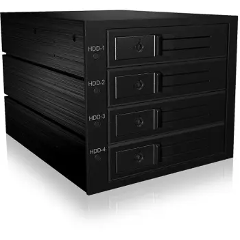 Kasë ICY BOX IB-564SSK, 3x 5.25", 4x 2.5" SATA/SAS, alumini, e zezë