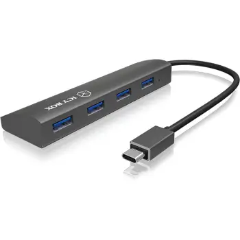 Hub USB ICY BOX IB-AC6405-C, USB 3.2 Gen 1, 5000 Mbit/s, Anthracite
