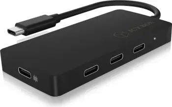 USB hub ICY BOX IB-HUB1429-CPD, 4 porta, USB 3.2 Gen 2 Type-C, 100 W, zi