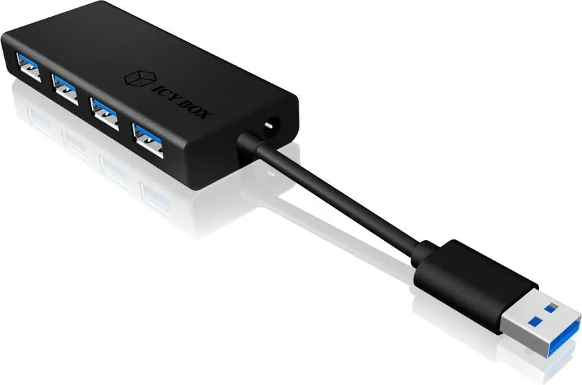 USB hub ICY BOX IB-AC6104-B, 4 porta, USB 3.2 Gen 1, alumini, zi - 3