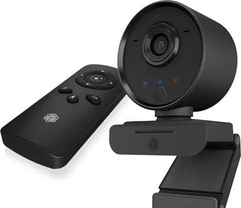 Webkamerë ICYBOX IB-CAM502-HD Full HD 1080p 30fps, AI auto-tracking 350°, mikrofon stereo, USB 1.70 m, me telekomandë, e zezë, set 2 copë - 1
