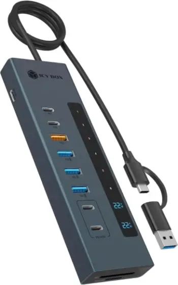 Docking station Icy Box IB-HUB1742CR-C2PD, USB C 11 porta, Power Delivery, i zi