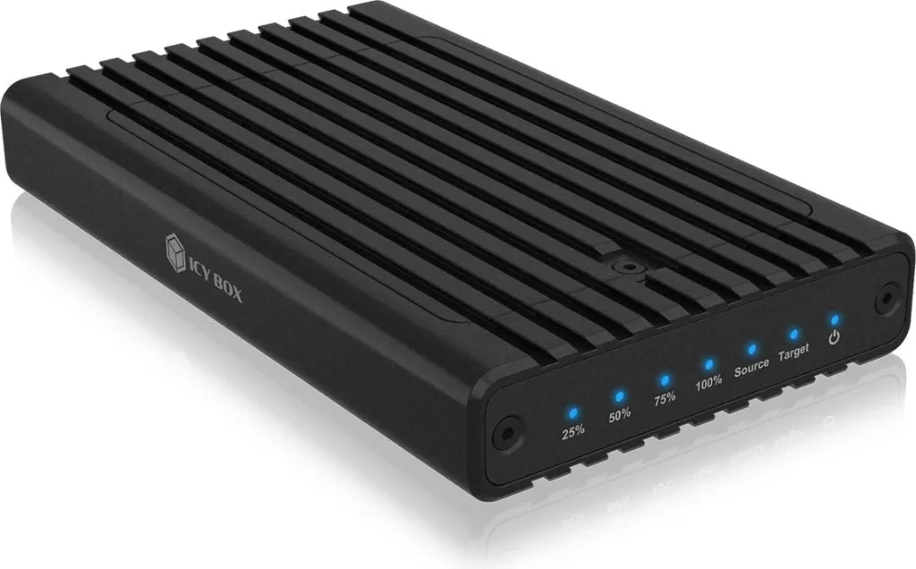 Kasë SSD ICY BOX IB-2817MCL-C31, USB-C 3.2, 2x M.2 NVMe, e zezë - 10
