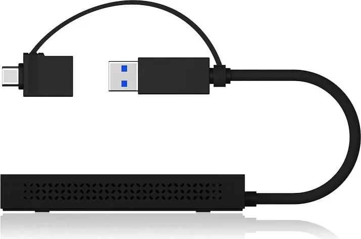 Splitter HDMI ICY BOX IB-SPL1029AC, USB në 2x HDMI, 4K, i zi - 1