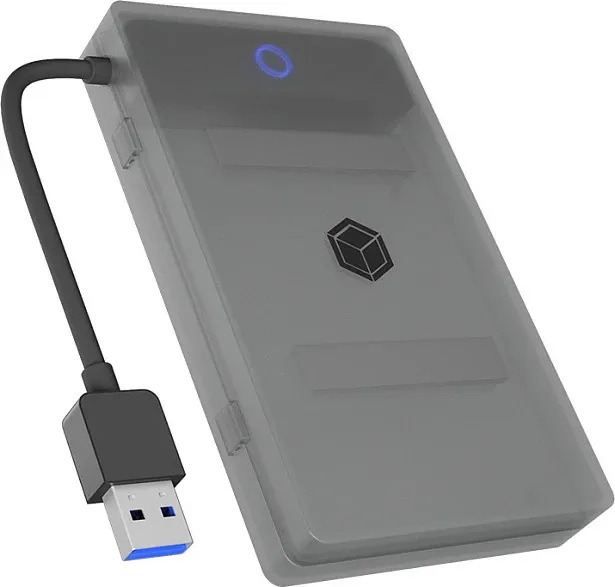Kasë ICY BOX IB-AC603b-U3, 2.5", USB 3.2, antracit/zi - 1