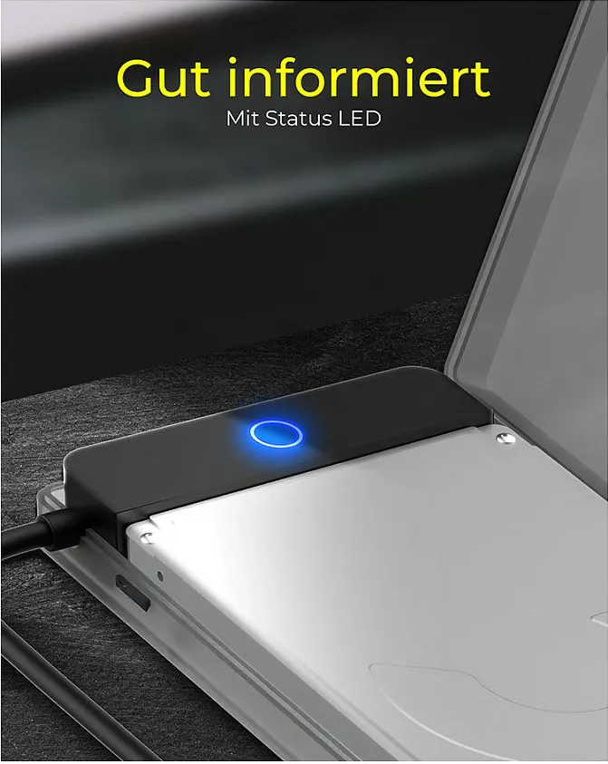 Kasë ICY BOX IB-AC603b-U3, 2.5", USB 3.2, antracit/zi - 6