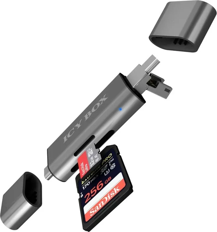 Lexus për USB IcyBox USB-C/MicroUSB/USB2.0 IB-CR200-C - 1