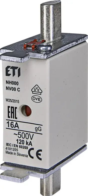 Siguresë Eti-Polam KOMBI, NH00C 16A gG/gL, 500V, e hirtë