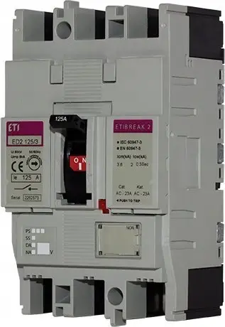 Shkyçës izolues Eti Polam ED2 125/4, 4 pole, 125A, gri