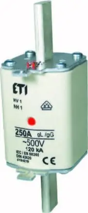 Siguresë ETI Polam NH1 gG, 25A, 500V