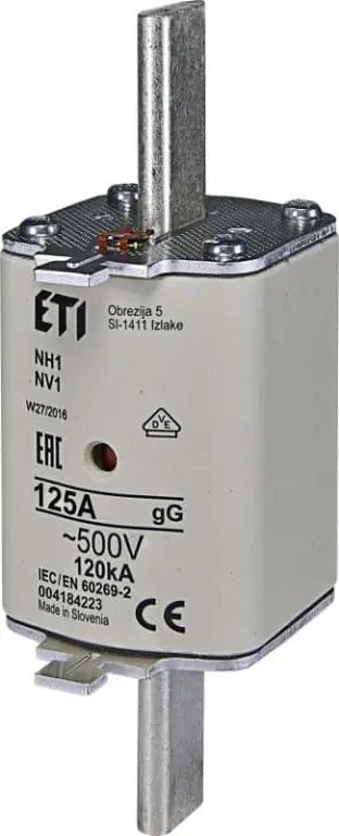 Siguresë elektrike Eti-Polam NH1 gG, 10A, 500V