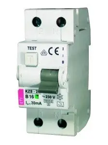 Ndërprerës qarku diferencial Eti-Polam KZS-2M 2P, 16A