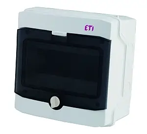 Kuti e ndërprersave elektrik Eti-Polam, 202 x 201 mm, e bardhë / zezë