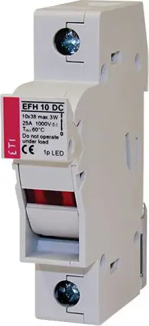 Ndërprerës Eti-Polam 1P, 25A, 1000V, DC, 10x38mm, EFH, 10 DC