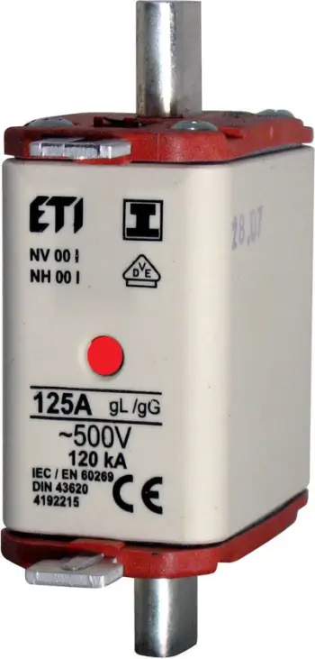 Lidhje për siguresa Eti-Polam NH00 125A gG / gL 500V, WT-00