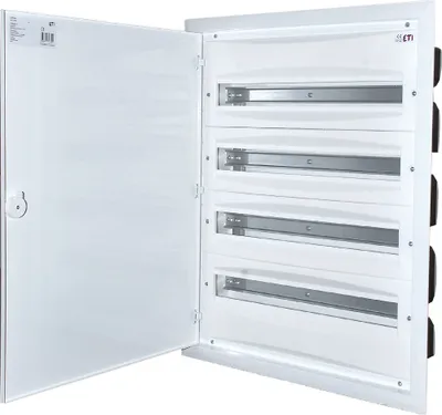 Modular shpërndarës Eti-Polam, 96 module, 4 rreshta, IP40, i bardhë - 1