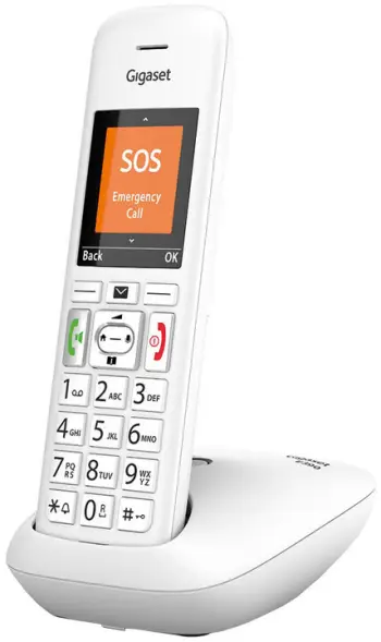 Telefon analog Gigaset E390 - pa makinë të përgjigjes, i bardhë