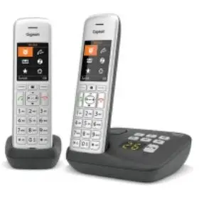 Telefon pa tela Gigaset CE575 A Duo, 2 aparate, sekretari automatik, 200 kontakte, zi/argjendtë