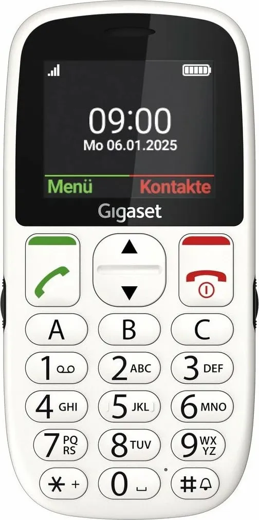 Celular Gigaset GL395 Dual SIM 32MB MicroSD bardhë - 1