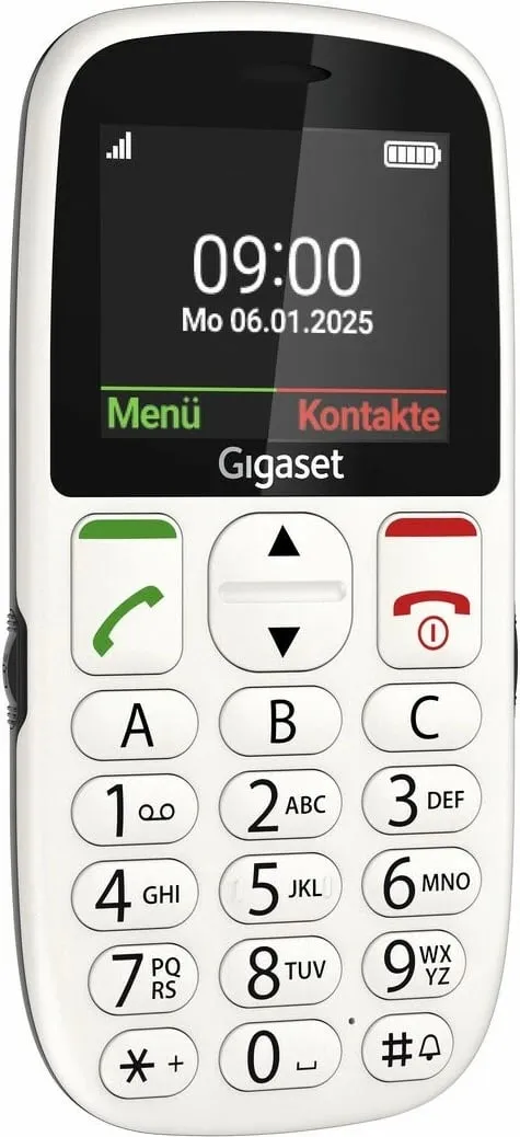 Celular Gigaset GL395 Dual SIM 32MB MicroSD bardhë - 2