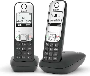 Telefon Gigaset A690 Duo, i zi / argjendtë