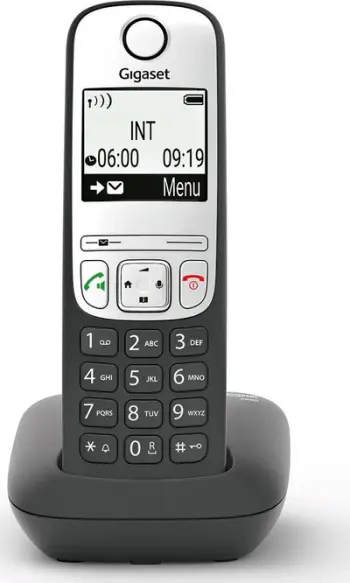 Telefon fiks Gigaset A690, i zi/ argjendtë