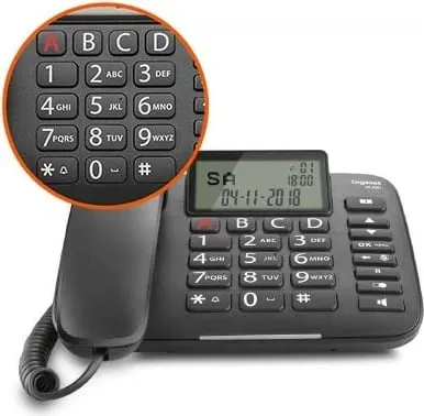 Telefoni fiks Gigaset DL380, butona të mëdhenj, i zi - 4